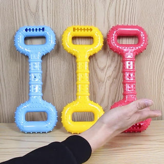 Dog Bones For Aggressive Chewers, Dog Chews Toys Long Lasting, Interactive Dog Bone Toys With Pull Band, Dog Teething Toy